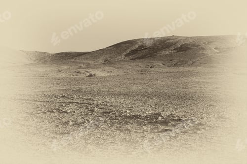 Preview: Desolate Infinity Of The Rocky Hills Of The Negev Desert In Israel. Breathtaking Landscape And