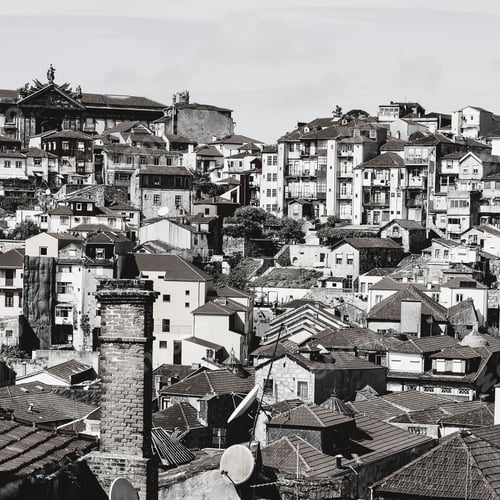 Preview: View Of The Historical Centre Of The City Of Porto With Traditional Portuguese Facades Decorated
