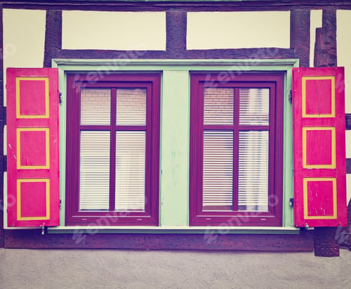 Preview: Window In The Traditional German Style, Instagram Effect