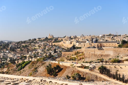 Preview: View From The Kidron Valley On The Walls Of The Old City Of Jerusalem