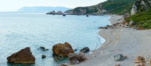 Preview: Potistika Beach Sunrise View (Greece). Aegean Sea.