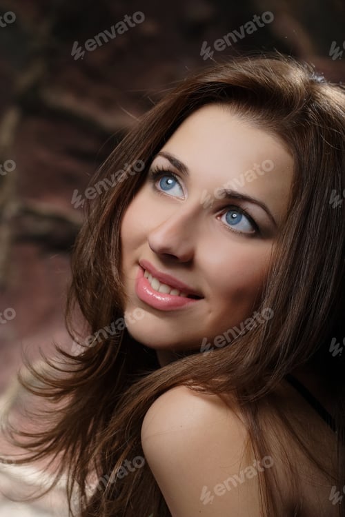 Preview: Portrait Of A Young Girl With Blue Eyes