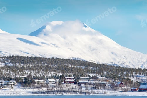 Preview: Winter Landscape Of The Norwegain Sea Near Tromso North Of Norway