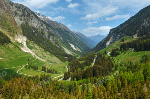Preview: Summer Mountain View From Kaunertaler Gletscherstrasse (Kaunertal, Austria, Tirol).
