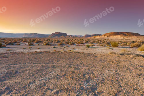 Preview: Colorful Rocky Hills Of The Negev Desert In Israel. Breathtaking Landscape And Nature Of The Middle