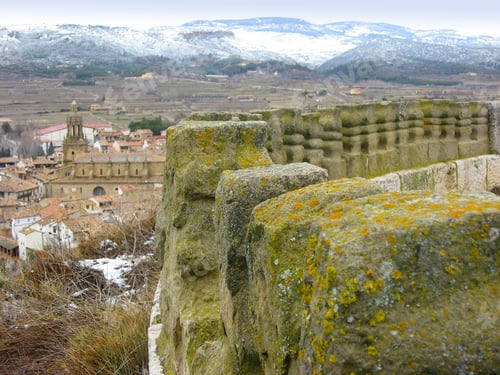Preview: Rubielos De Mora Village Snow Covered, Gudar Mountains, Teruel Province, Aragon, Spain