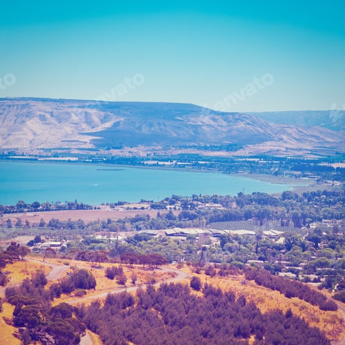 Preview: View From Galilee Mountains To Galilee Sea In Israel, Instagram Effect