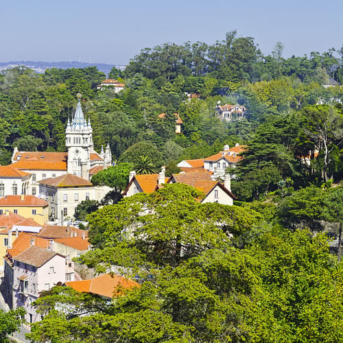Preview: View To Historic Center City Of Sintra In Portugal