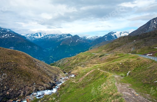 Preview: Tranquil Summer Alps Mountain (View From Grossglockner High Alpine Road)