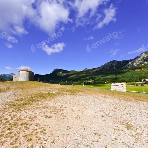 Preview: The Small Church Surrounded By The French Alps. Landscapes And Architecture Of