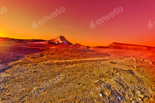Preview: Sunset Over The Stony Desert In Israel