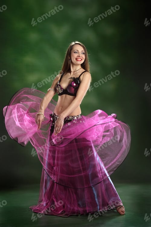 Preview: Beautiful Girl Dressed Like A Thai Dancer. Dance Moves. Beautiful Colorful Costumes, Vivid Emotions