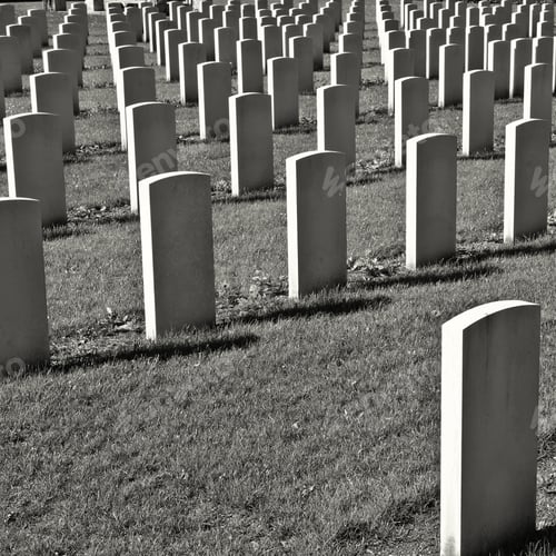 Preview: The British Military Cemetery In Germany, Retro Image Filtered Style