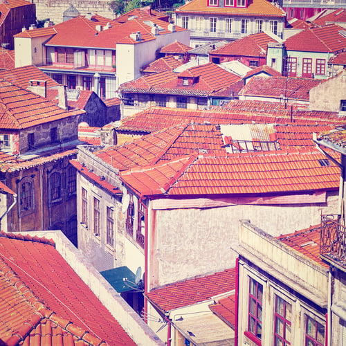 Preview: View To Historic Center City Of Porto In Portugal, Instagram Effect