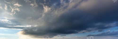 Preview: Summer Evening Sunset Sky With Clouds And Last Sun Rays
