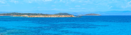 Preview: Aegean Sea Coast Landscape, View Near Karidi Beach (Chalkidiki, Greece). Three Shots Stitch
