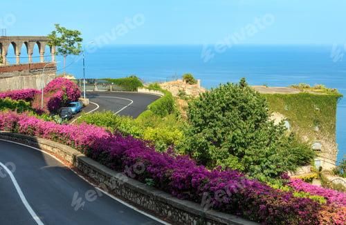 Preview: Taormina City Flowers Scene, Sicily, Italy