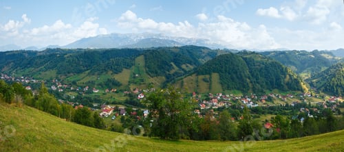 Preview: Bran Village Summer View (Near Brasov, Romania). Panorama.