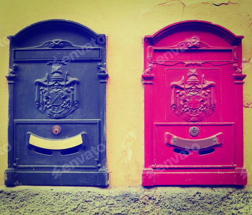 Preview: Post Boxes On The Wall, Instagram Effect