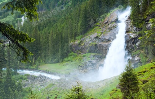 Preview: Alps Beautiful Mountain Waterfall Krimml (Austria, Tirol) Summer View