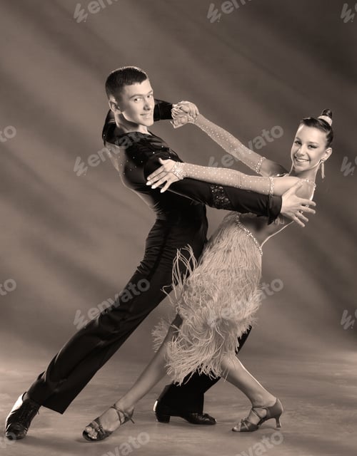 Preview: Beautiful Couple In The Active Ballroom Dance