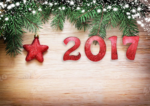 Preview: Christmas Background. Happy New Year 2017.