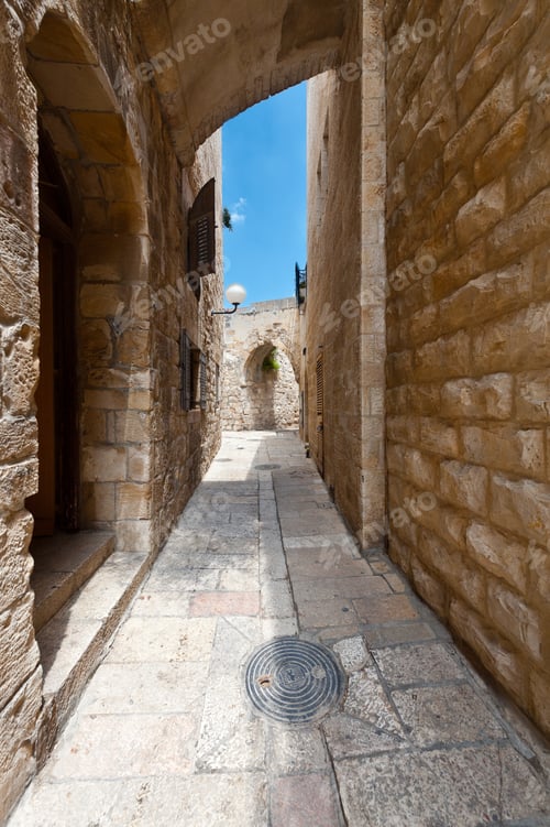 Preview: Area Of Old Restored Jerusalem On A Sunny Day
