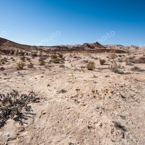 Preview: Rocky Hills Of The Negev Desert In Israel. Breathtaking Landscape Of The Desert Rock Formations In