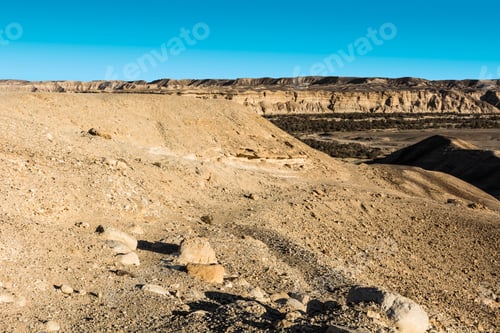 Preview: Rocky Hills Of The Negev Desert In Israel. Breathtaking Landscape Of The Rock Formations In The
