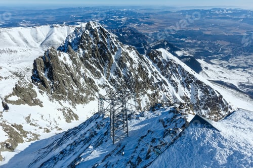 Preview: Winter Rocky Mountain Landscape (Tatranska Lomnitsa, High Tatras, Slovakia).