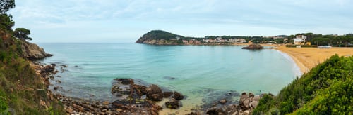 Preview: La Fosca Beach Summer Morning Landscape, Palamos, Girona, Costa Brava, Spain.