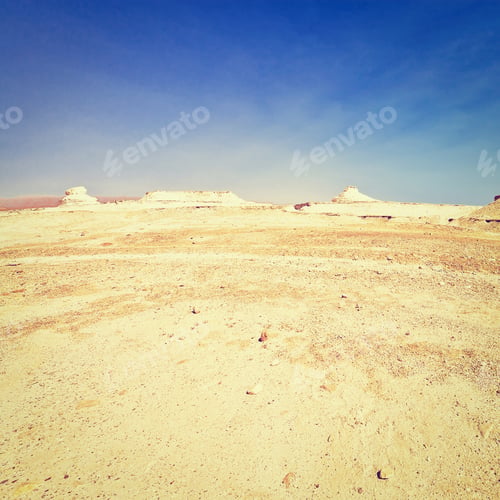 Preview: Judean Desert On The West Bank Of The Jordan River, Instagram Effect