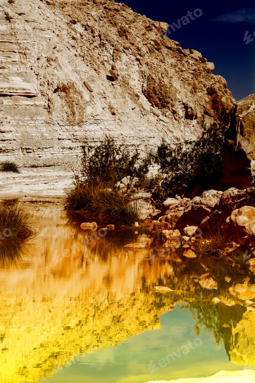 Preview: Rocky Hills Of The Negev Desert In Israel Early In The Morning. Breathtaking Landscape At Sunrise