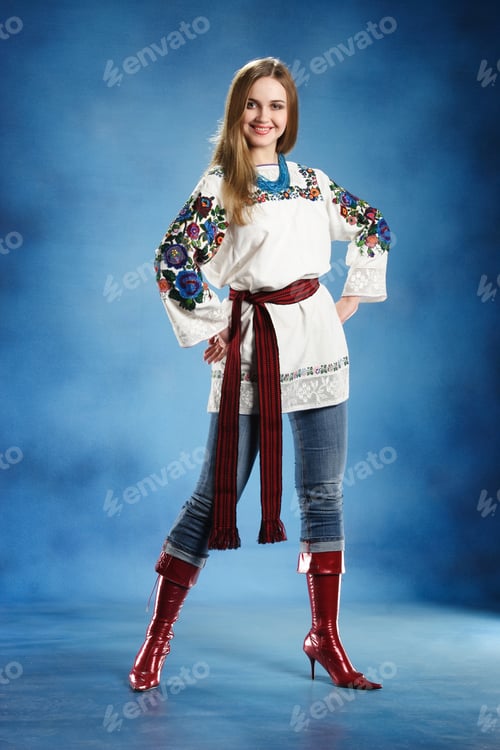 Preview: Portrait Of A Beautiful Girl In National Costume