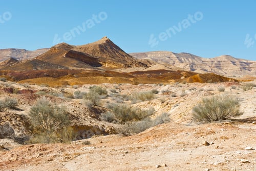 Preview: Rocky Hills Of The Negev Desert In Israel. Breathtaking Landscape Of The Desert Rock Formations In