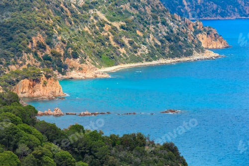 Preview: Summer Sea Rocky Coast View. Coastline Between Barcelona And Palamos (Costa Brava, Catalonia