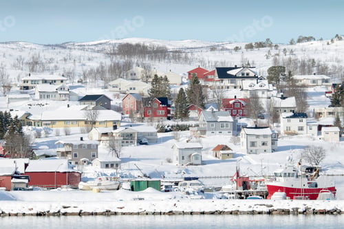 Preview: Winter Landscape Of The Norwegain Sea Near Tromso North Of Norway