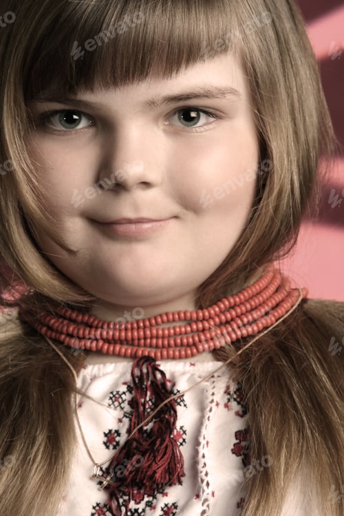 Preview: Portrait Of Little Girl In The Hairdresser