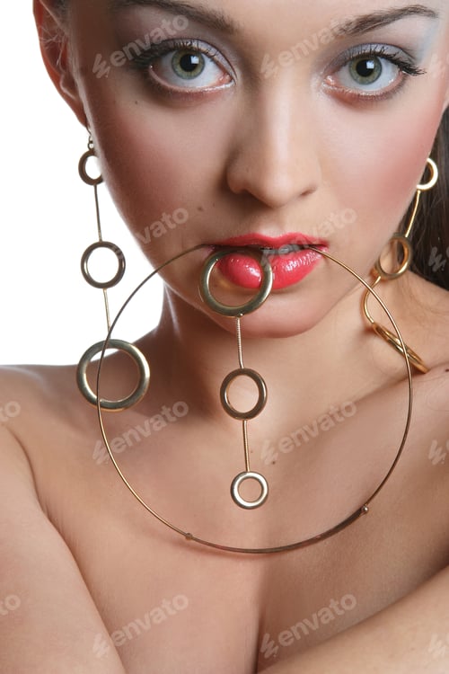 Preview: Portrait Of Beautiful Girl With Sexy Lips
