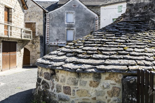 Preview: Medieval City Of Les Salelles Without People And Cars In France.