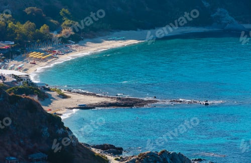 Preview: Beautiful Calabrian Tyrrhenian Sea Coastline Landscape. Not Far From Capo Vaticano Ricardi, Tropea