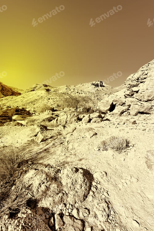 Preview: Rocky Hills Of The Negev Desert In Israel At Sunset