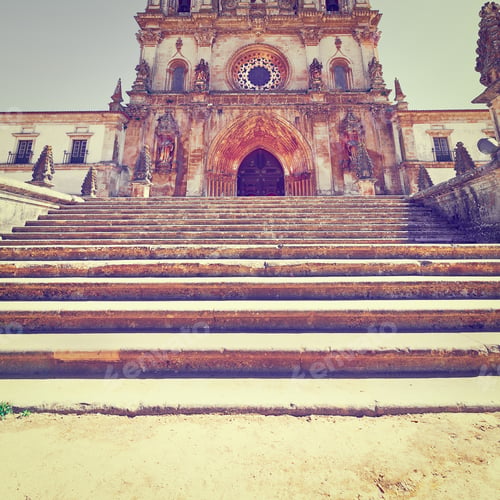 Preview: Catholic Cathedral In The Portuguese City Of Alcobaca