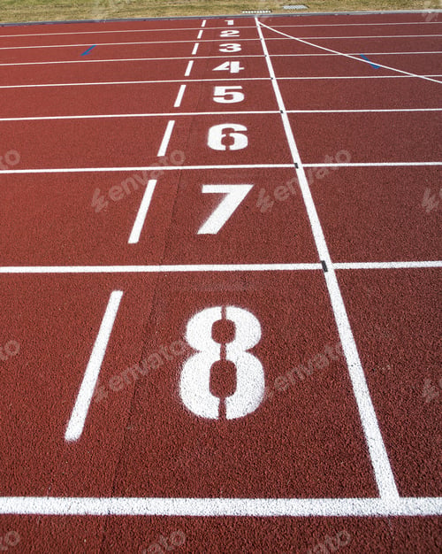 Preview: Finish Line On A Freshly Renewed Running Tracks.