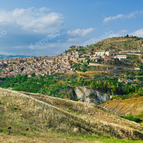 Preview: The Typical Sicilian Medieval Town On The Top Of The Mountain