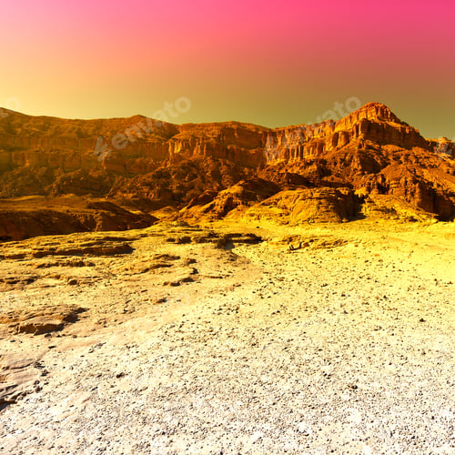 Preview: Colorful Rocky Hills Of The Negev Desert In Israel. Breathtaking Landscape And Nature Of The Middle