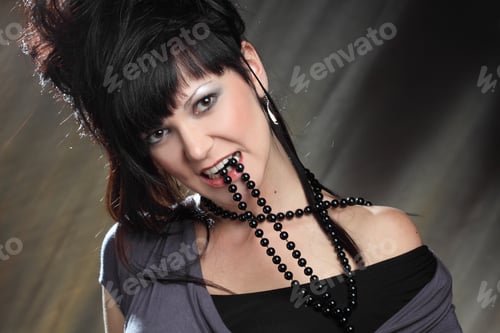 Preview: Portrait Of A Beautiful Girl With Beautiful Makeup And Hair