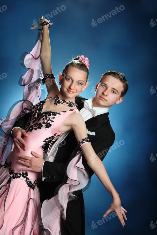 Preview: Beautiful Couple In The Active Ballroom Dance