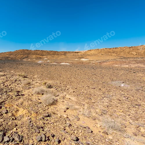 Preview: Rocky Hills Of The Negev Desert In Israel. Breathtaking Landscape Of The Rock Formations In The