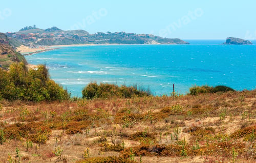 Preview: Paradise Sea Bay With Azure Water And Beach View From Coastline, Torre Di Gaffe, Agrigento, Sicily